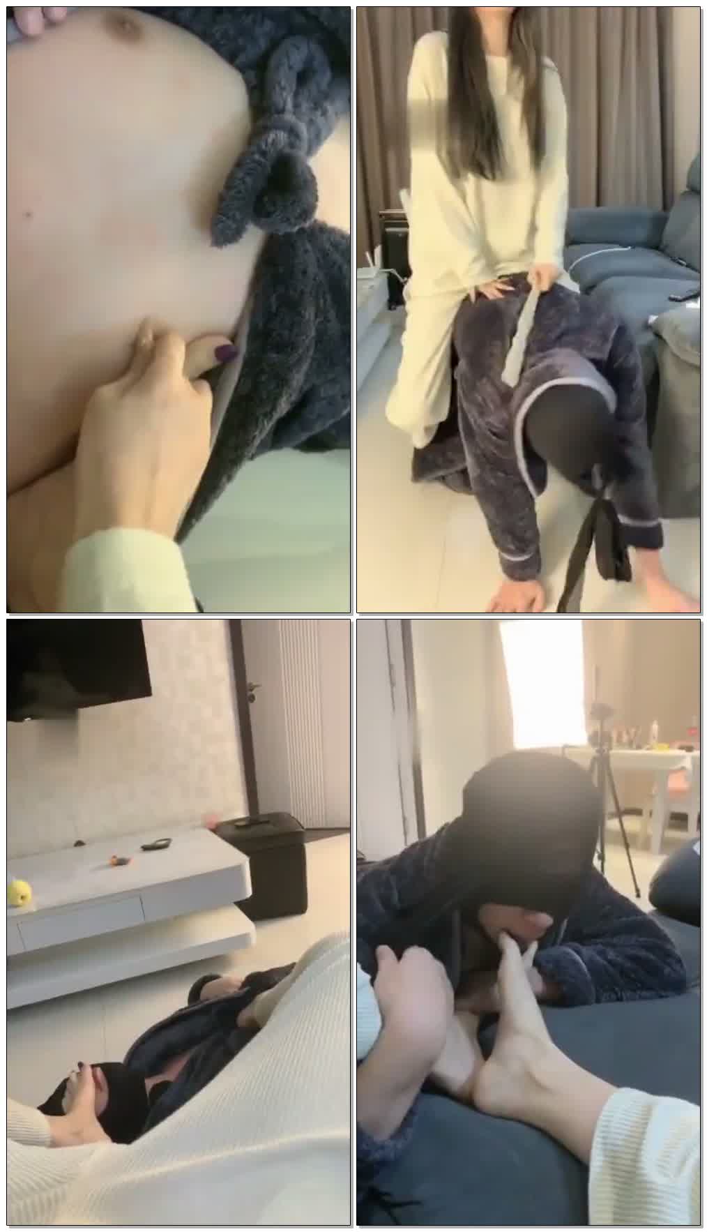 【梦幻Abby】网红小姐姐把男友当马骑