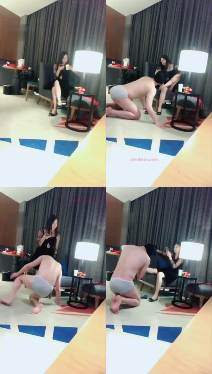 【广州楚楚】踩踏虐乳口水喂食升水