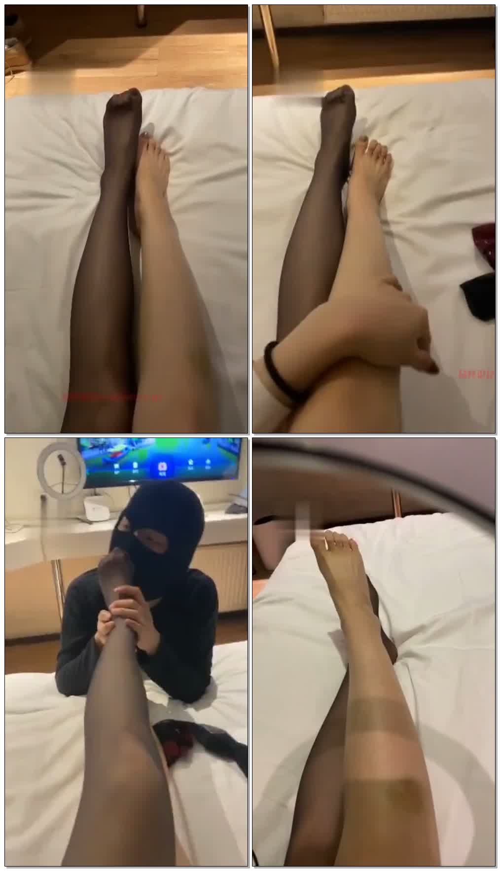 【开发素人】舔大学生的黑丝高跟玉足