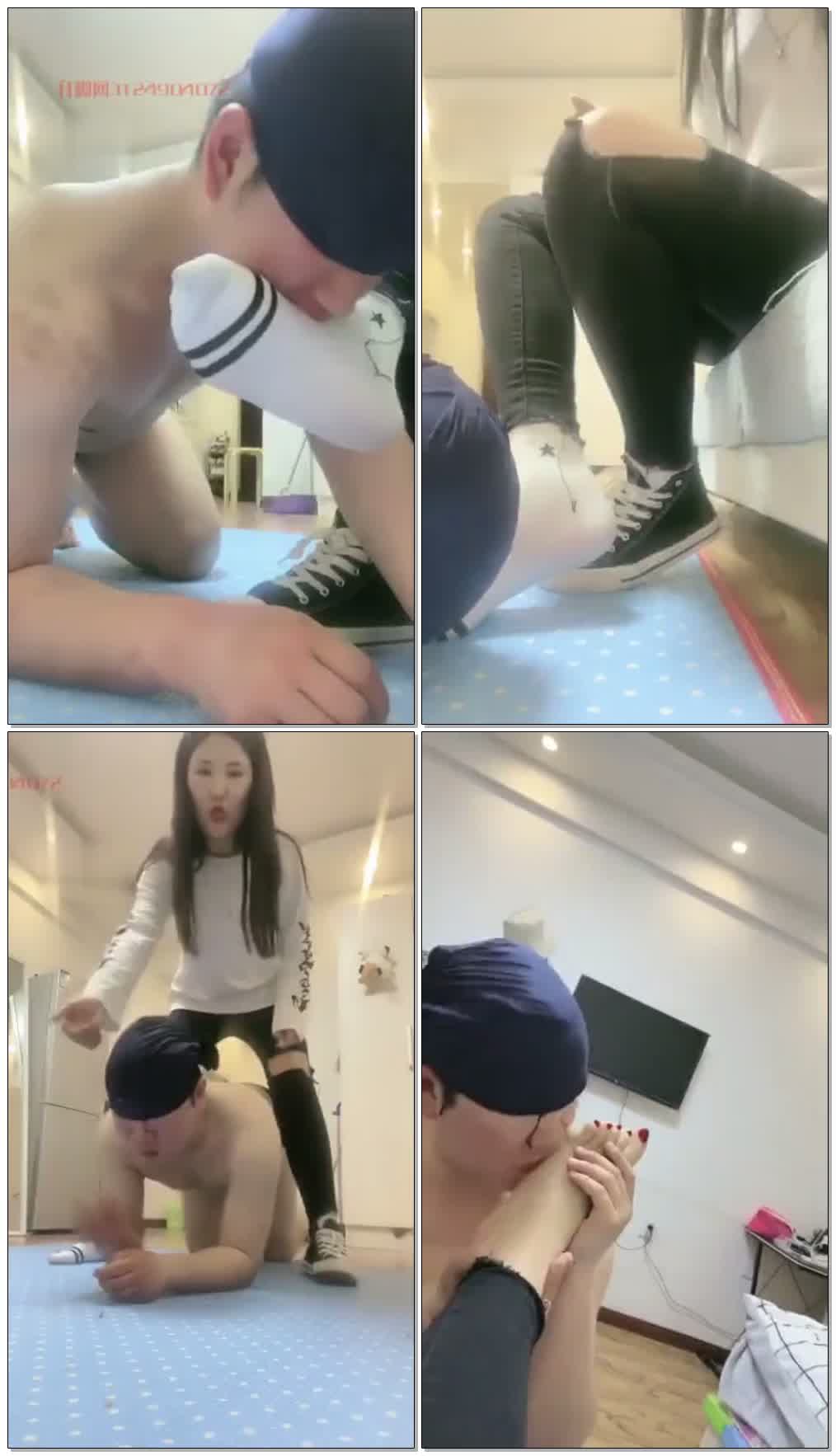 【姬皇大人】学生帆布鞋棉袜调教班主任