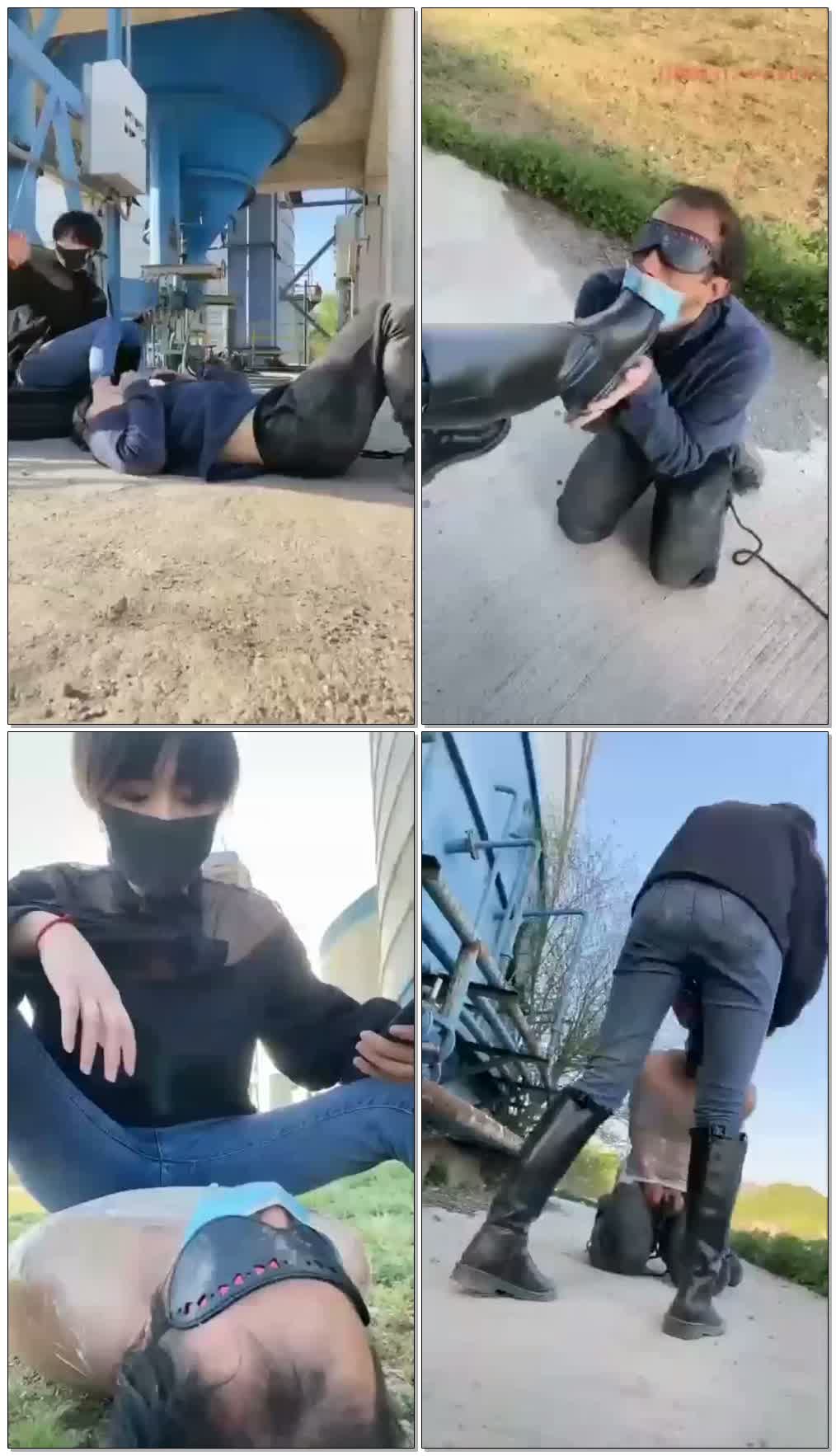 【美离子】继续T狗：户外场,舔脚恋足,奴性极重
