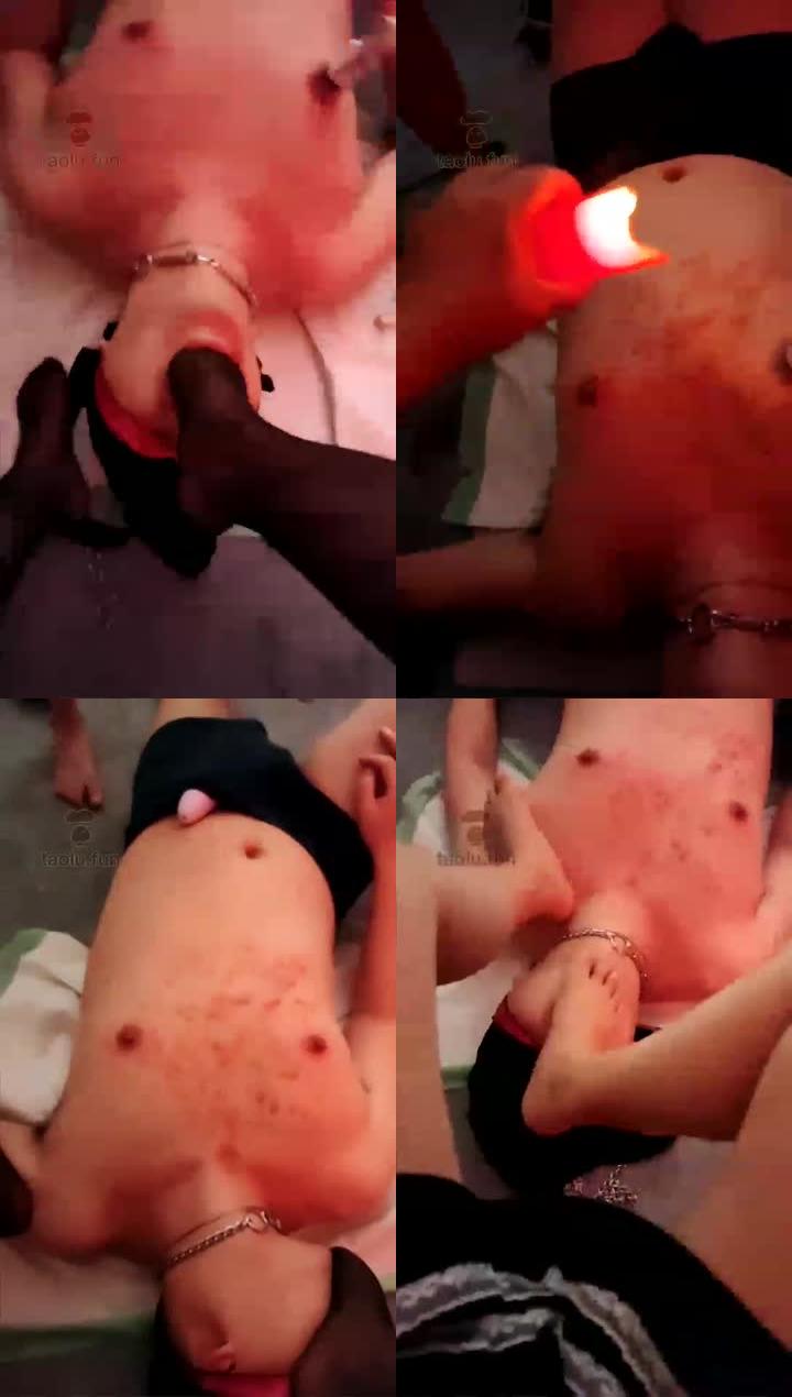 【深圳蓝蓝S】闺蜜的第一次，虐乳，深喉，舔脚，滴蜡