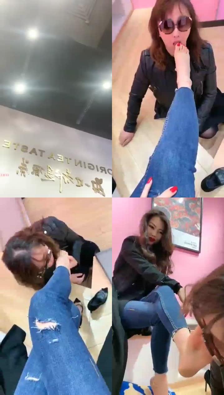 【歌迪丝】逛街调母狗,服务员看到后很兴奋