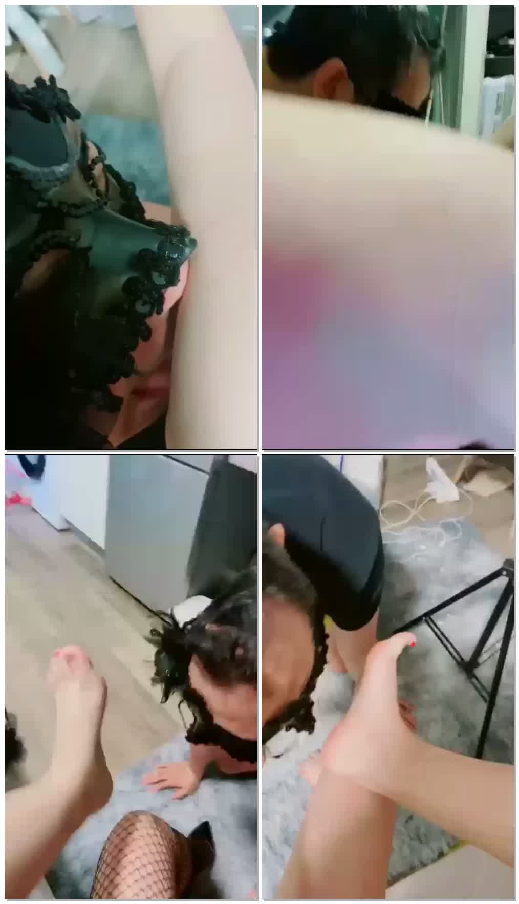 【上海芭比学生主】舔腋下圣水淋浴家奴专场（官方已删）