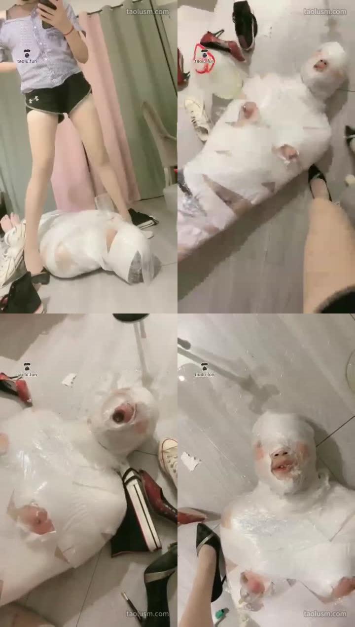 【美离子】调教木乃伊，大桶圣水+虐乳