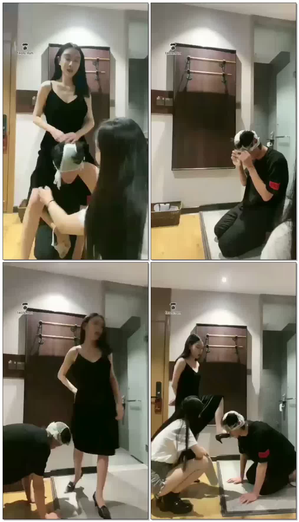 【伊茜】和闺蜜试试耳光双S耳光羞辱全家