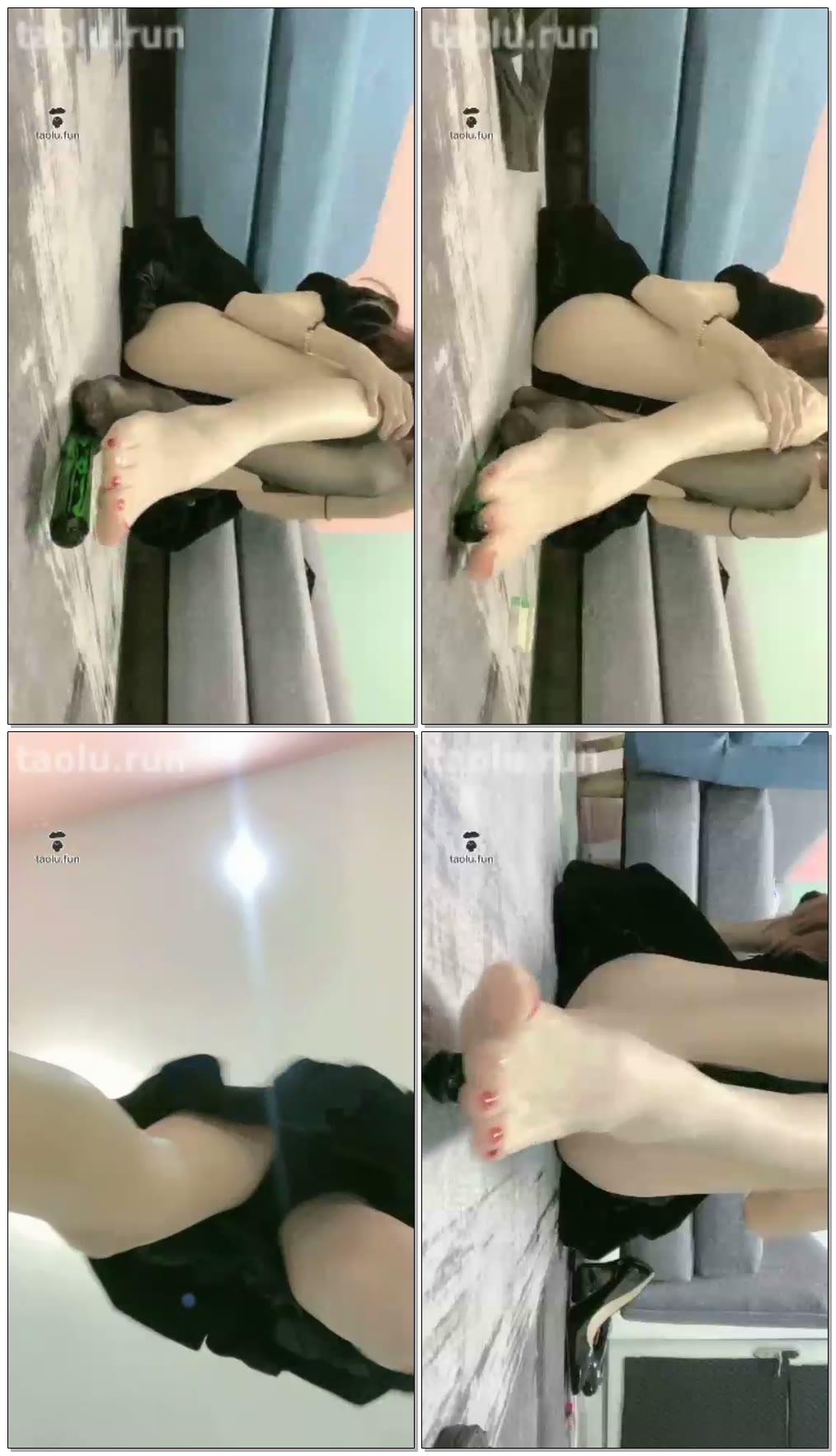 【希希】第一视角福利场控制：黑丝挑逗口水恋臀视角