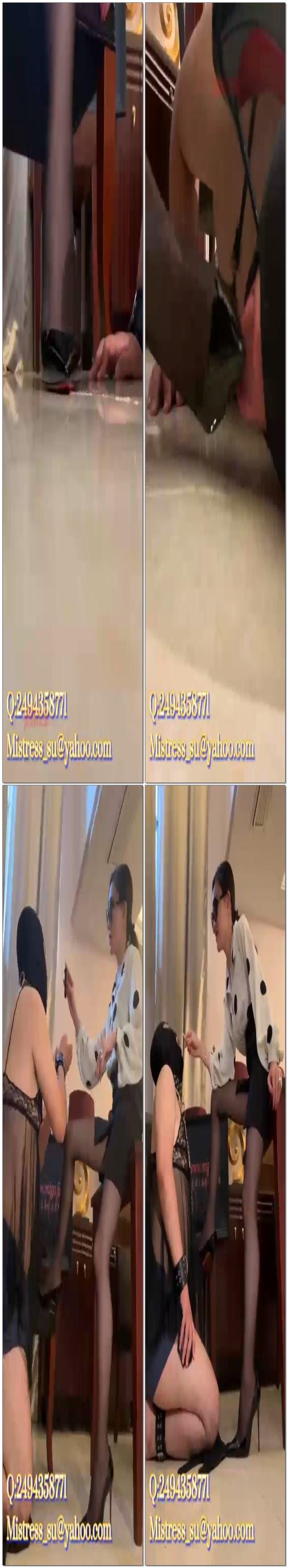 【苏曼】苏曼女王调教下贱奴跪舔鞋底吃口水做烟灰缸