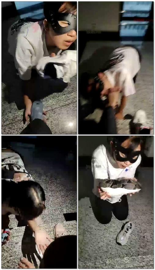 【女M安小可】主人们送我回学校，教学楼楼道调教我