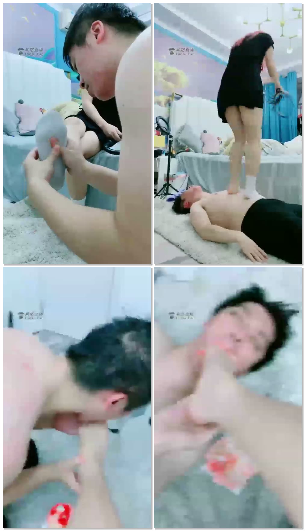 【猫熙S】蛋糕脚喂食，舔靴子，舔棉袜