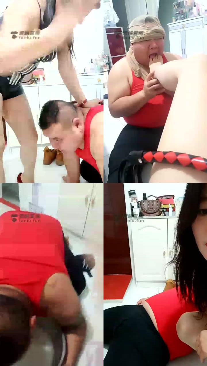 【瑶主S】虐丑肥狗，深喉，伺候牛奶洗脚，天生一副狗样