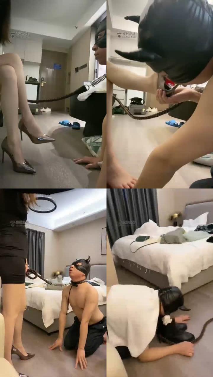 【桑爷S】和闺蜜一起玩我的忠犬，舔鞋底，口水，耳光，原地骑马