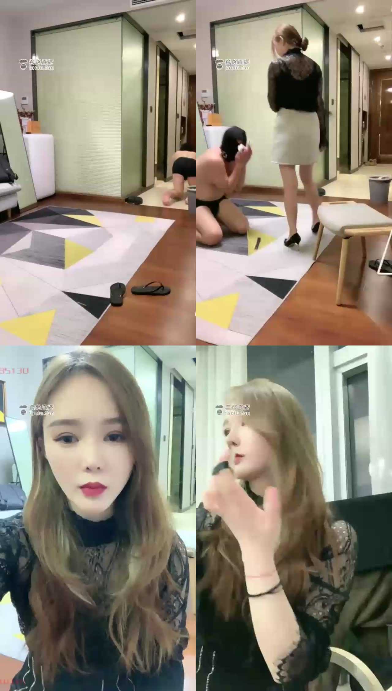 【筱月】模特回家虐狗，舔脚讨好哄开心