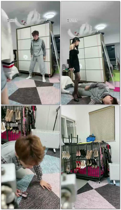 【芷晴】休闲性感双面美女踢裆踩踏