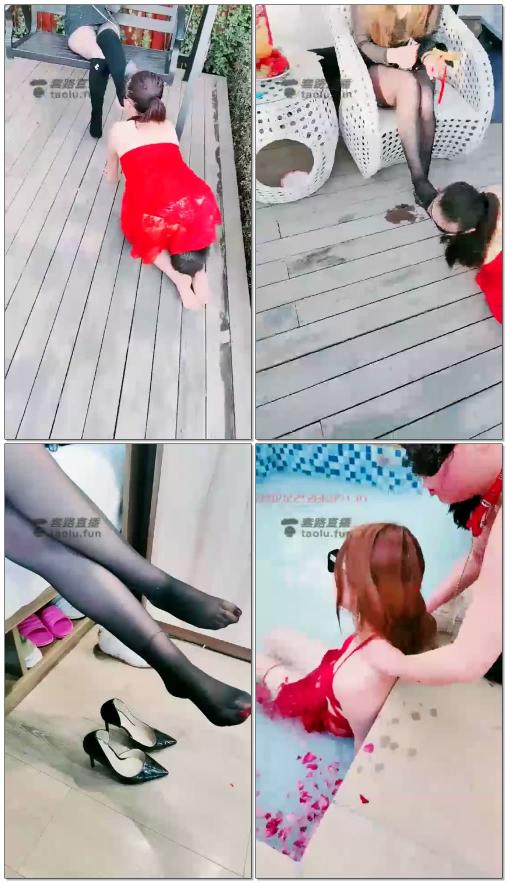 【梦幻大大】户外温泉酒店羞辱母狗