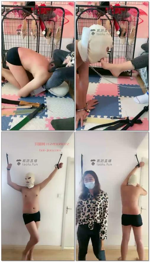 【雪儿S】牛仔裤棉袜调教大笨狗