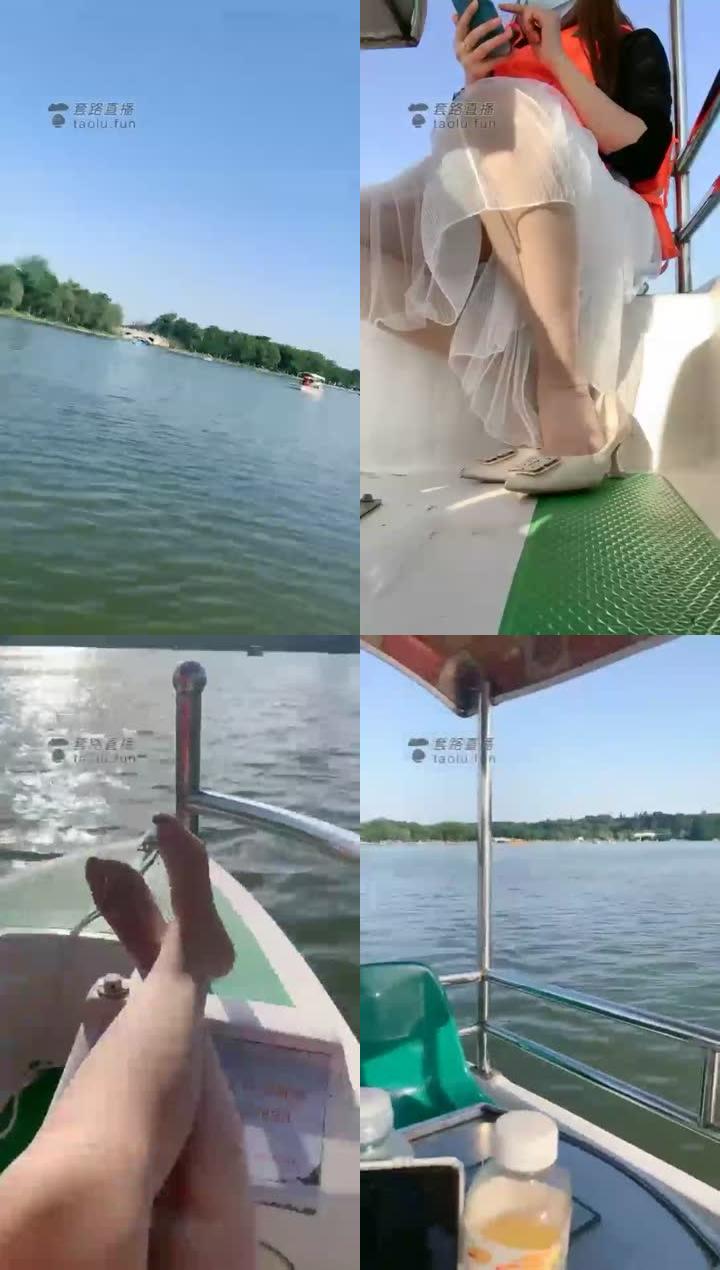 【冰姬女王】玄武湖泛舟湖上狗儿伴驾