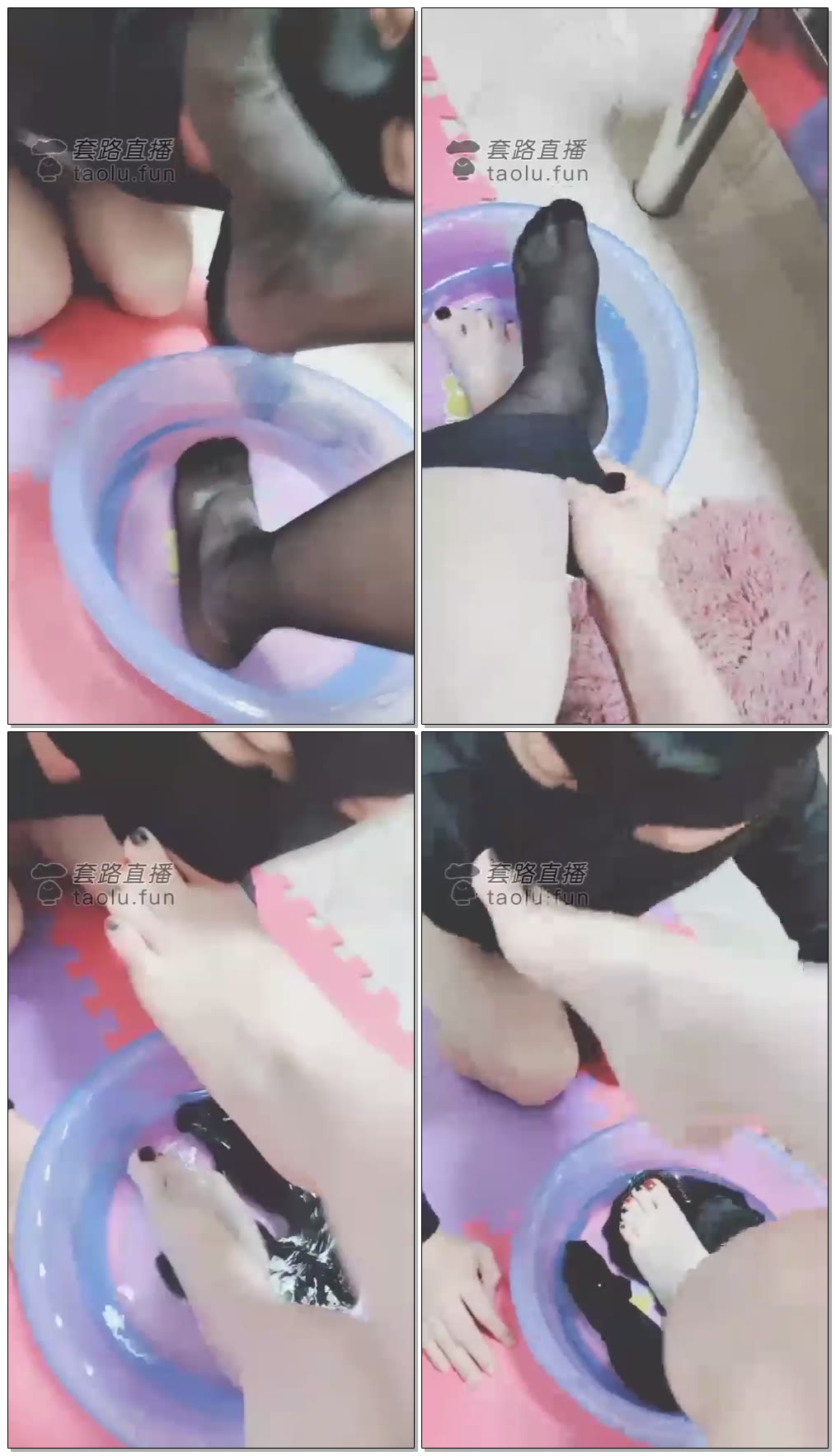 【灵竹】洗丝袜脚,强迫丝袜喂食洗脚水【15分32秒】