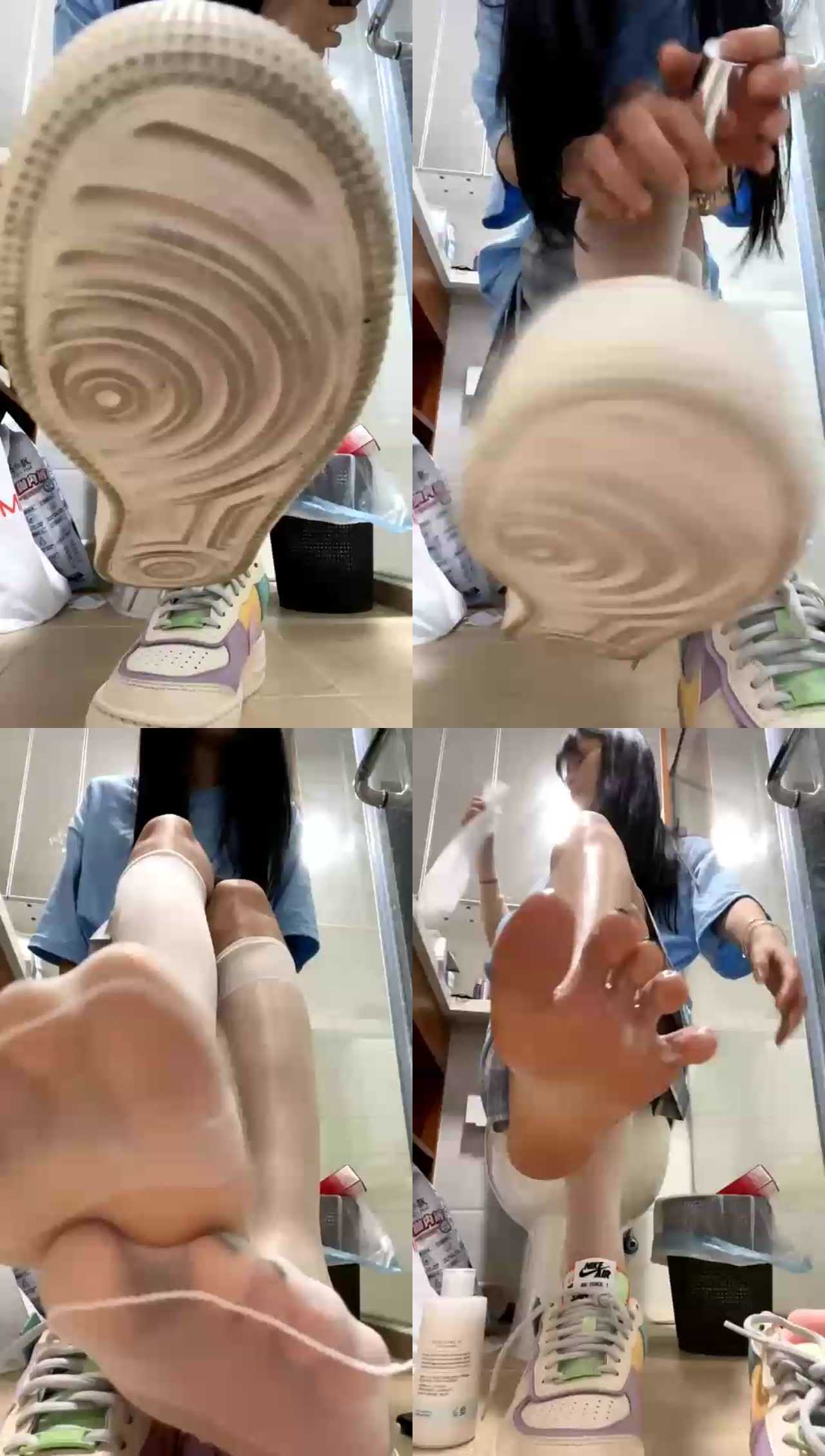 【阿月】第一视角一个鞋底寸止网调+羞辱白丝