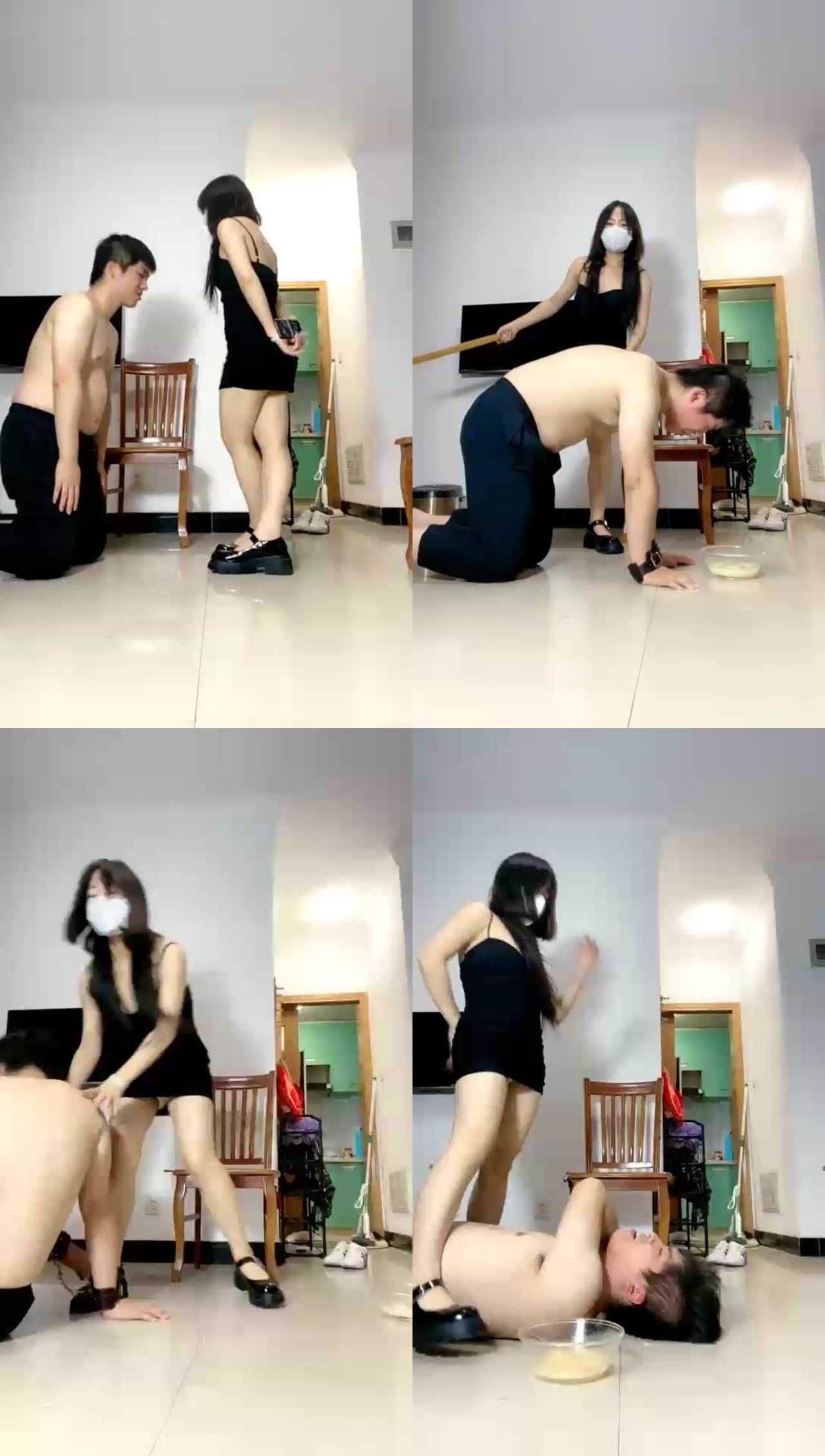 【小乔babys】直播调教，小贱狗告密，强制圣水泡面