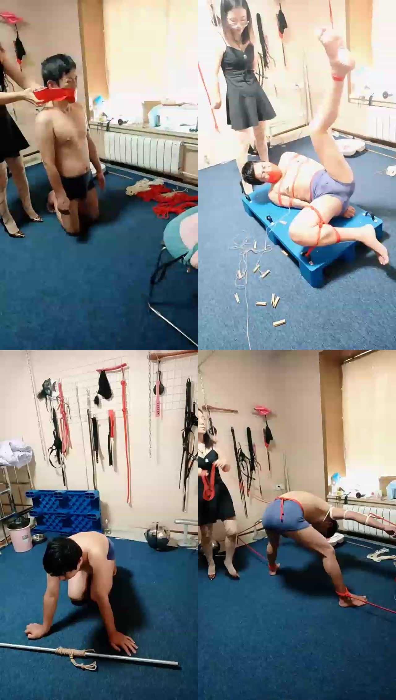 【唯雅S】奴皮痒欠收拾TJ（堵嘴，虐乳，夹子，捆绑）