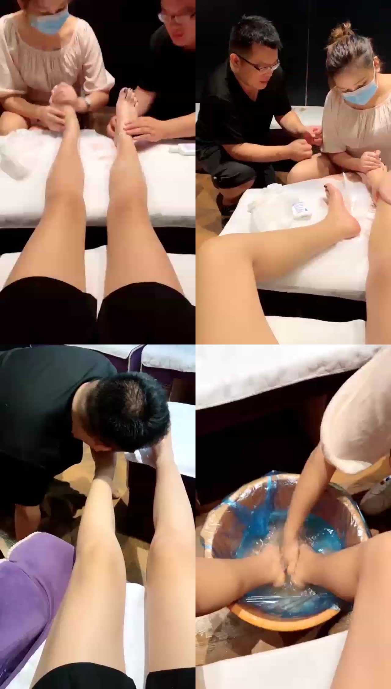 【虞姬】足浴店间技师脚，舔裸足，喝圣水