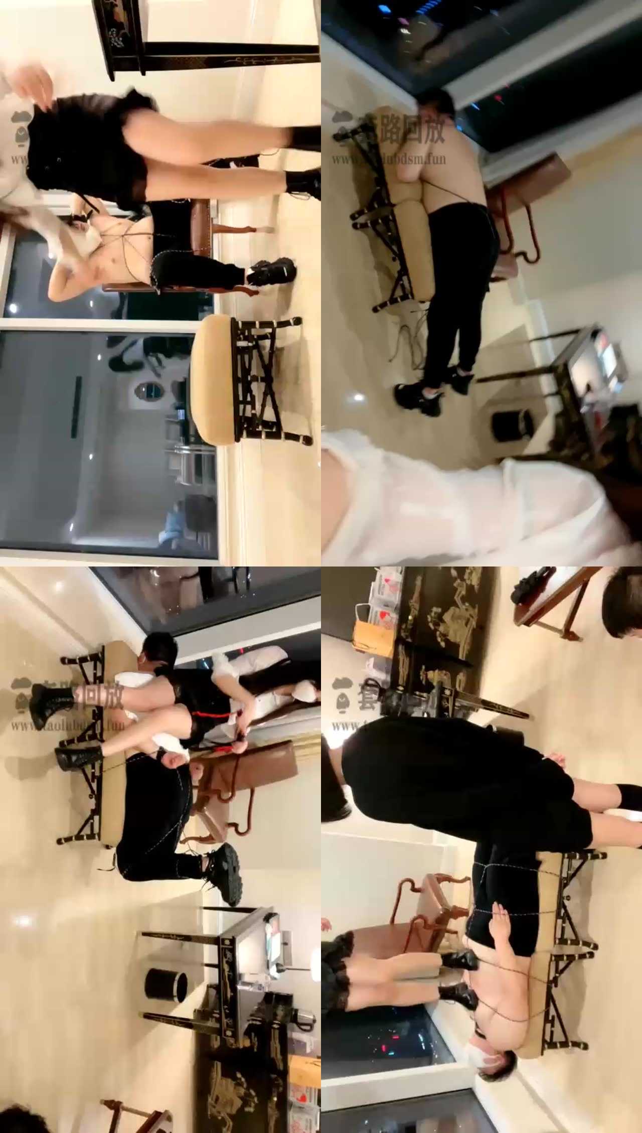 【月影儿】捆绑耳光挑战羞辱踩踏骑马人体家具