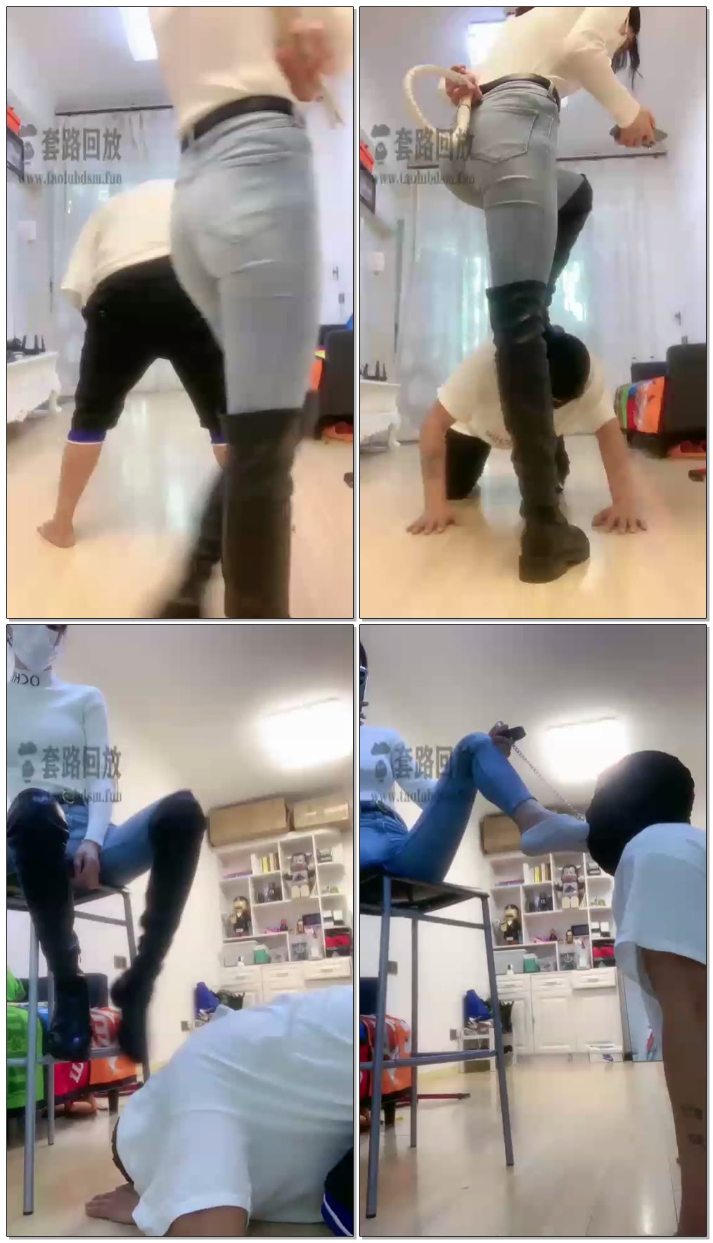 【暴力美学s】过膝靴坐脸窒息踢蛋