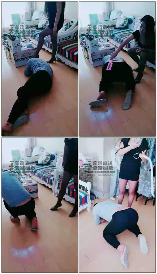 【天津冰冰女主】暴打踢蛋60岁老狗