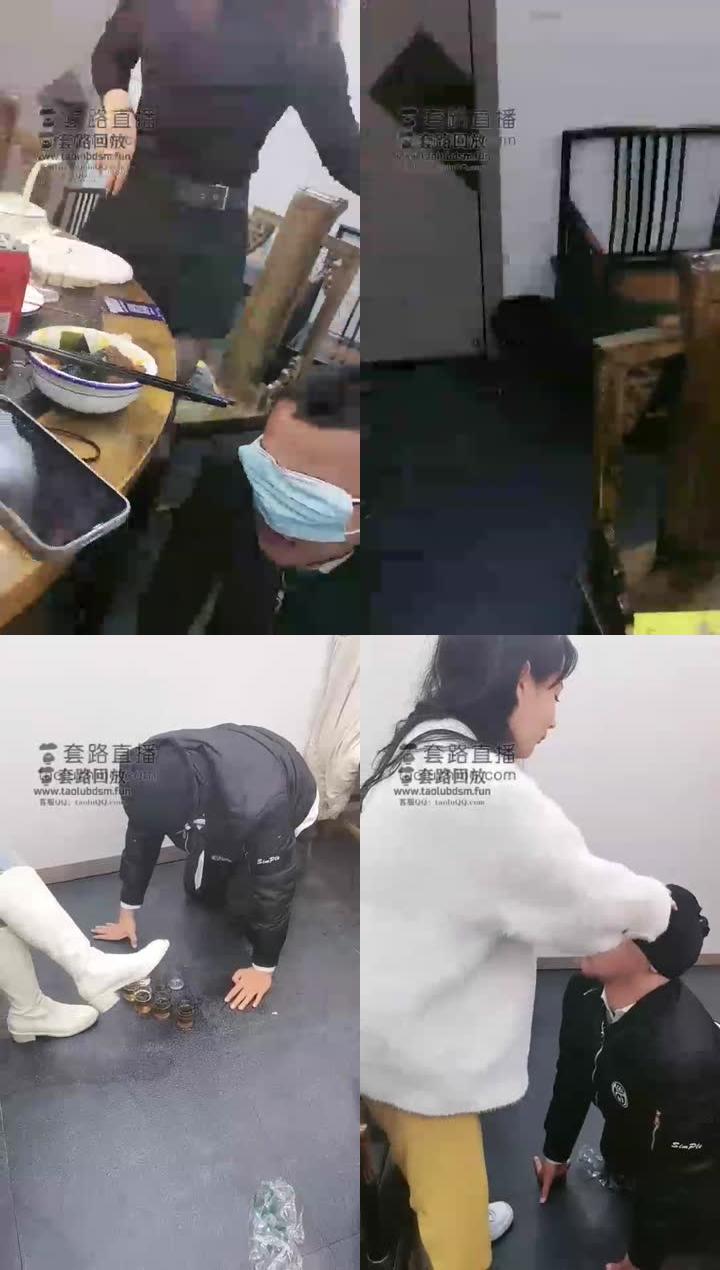 【萝莉糖糖s】火锅店边吃饭边拉黄巾