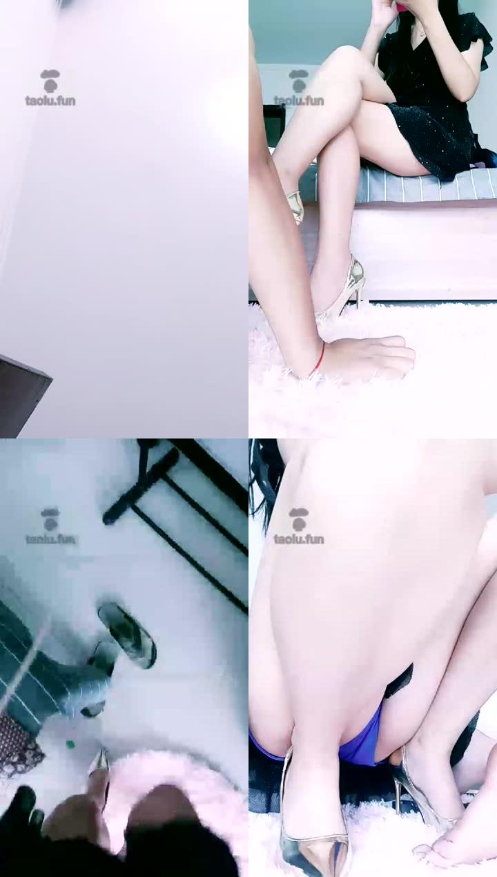 【伊兮情侣】 黑丝金高调贱狗 口舌伺候洗脚