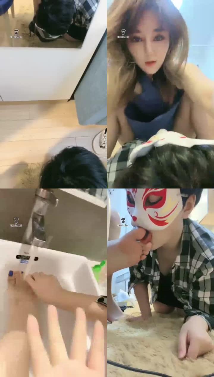 【不田】剃毛母狗 脚深喉到呕吐 掐脖子