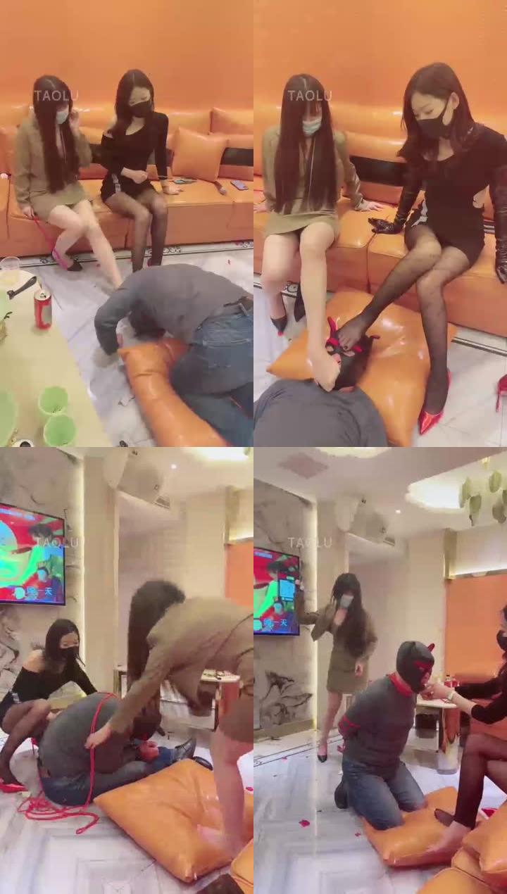 【虞姬】ktv素人极度差辱踩躏贱狗，圣水泼脸