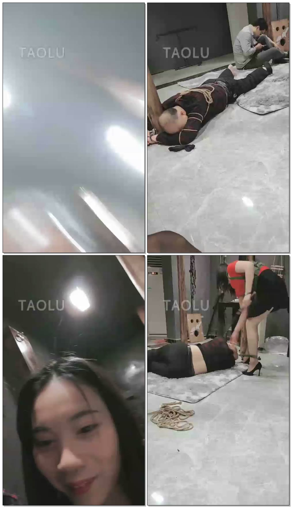【一绳有你】现场调教鞭打捆绑耳光