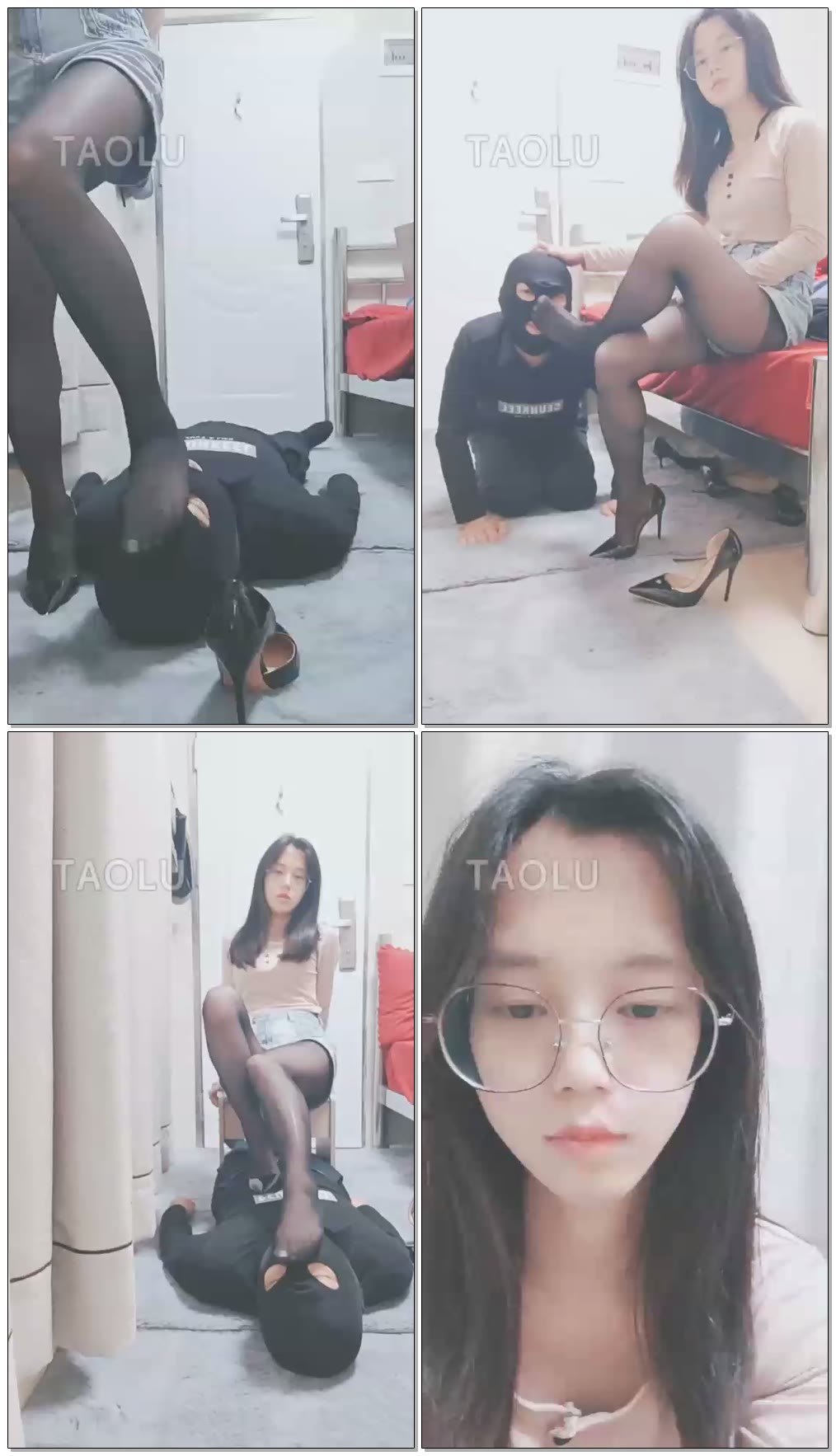 【灵竹】主人露脸脚羞辱贱狗
