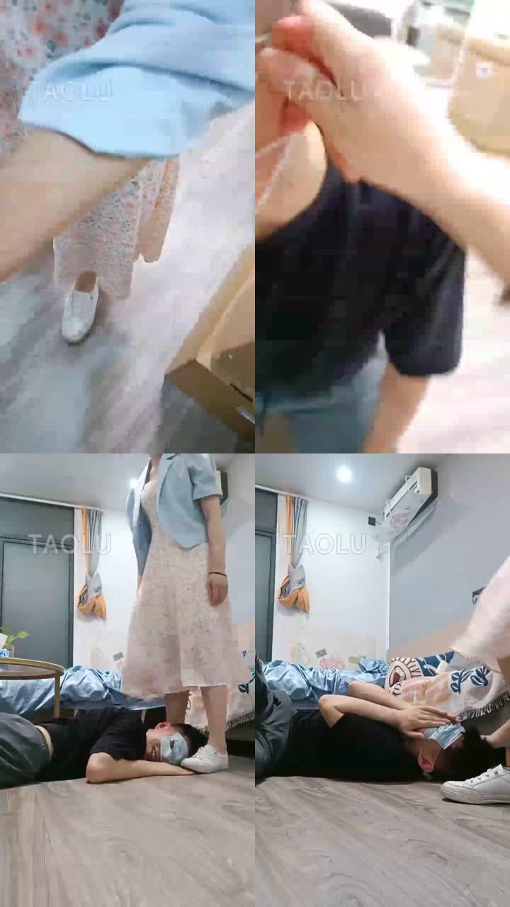 【梵高】肉丝小白鞋，厂妹小姐姐重度踩踏