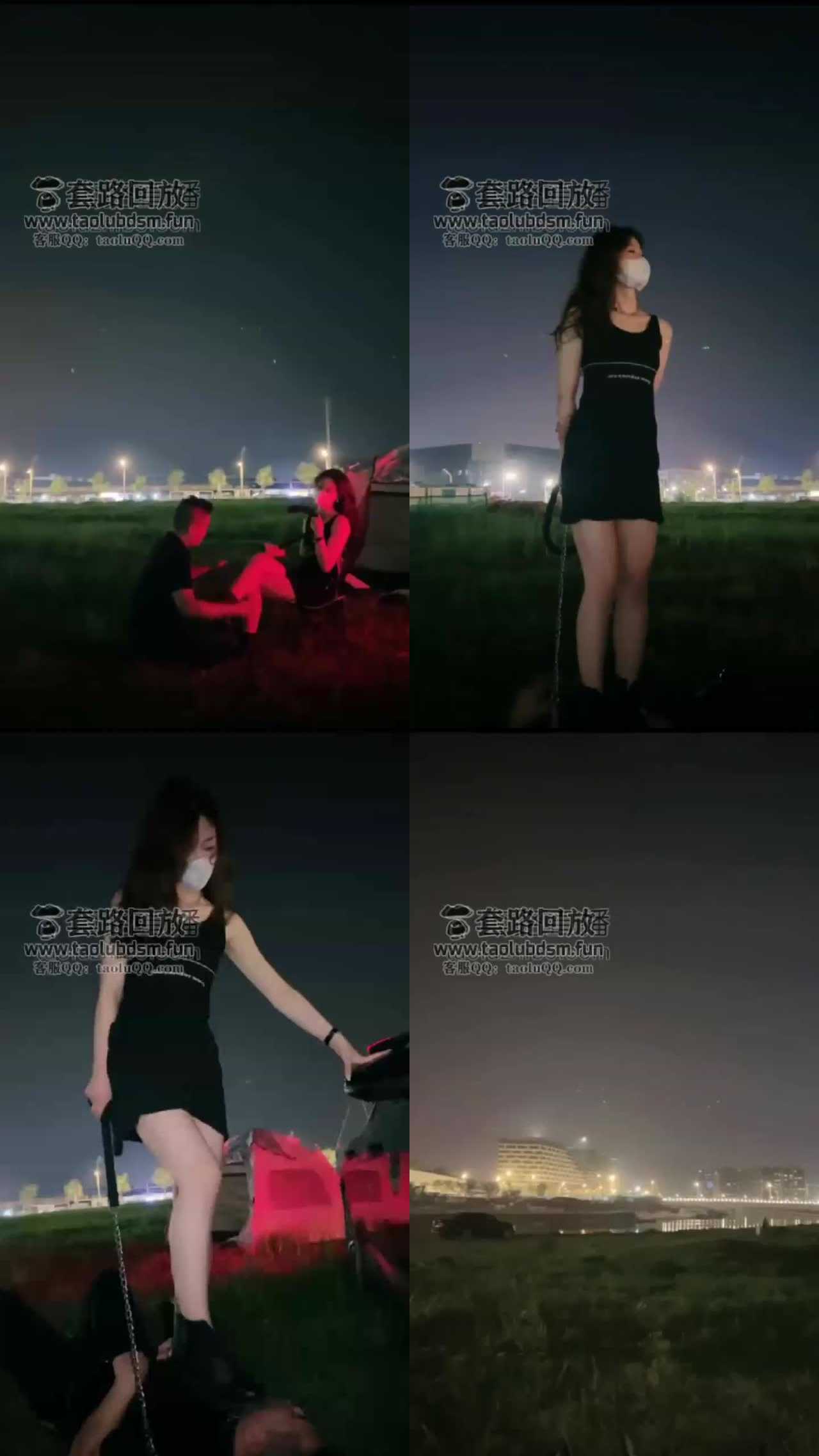【禾末S】调教重磅户外，人体烟灰缸，当众被暴打