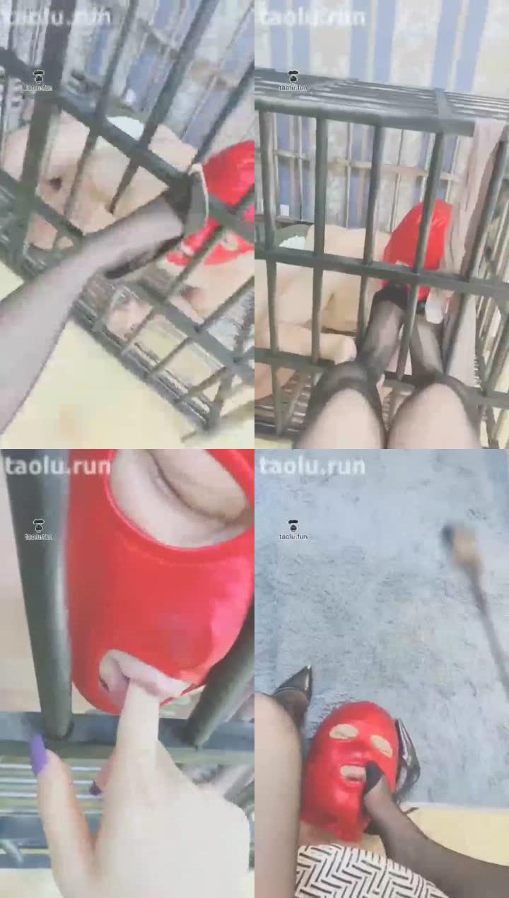【贵阳妖妖女王】暴雨也阻止不了狗狗来 狗笼调教