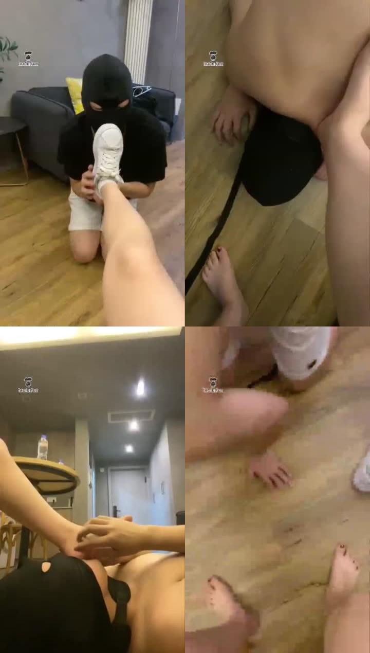 【圆圆】活捉粉丝团线下一只狗 清理鞋底舔脚