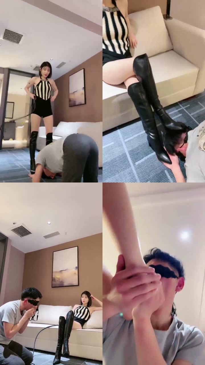 【简一】调教小奶狗挑战重度鞭耳光