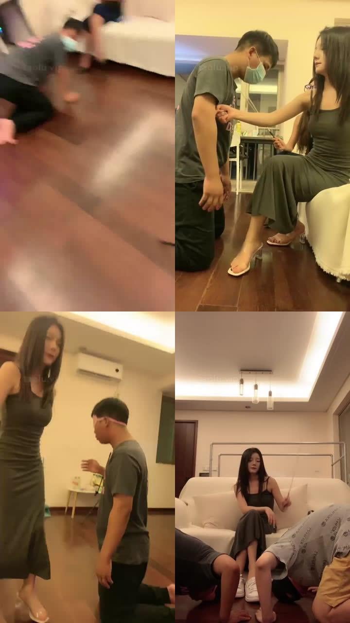 【宝爷和千条姐】双女王调教耳光踩踏舔鞋