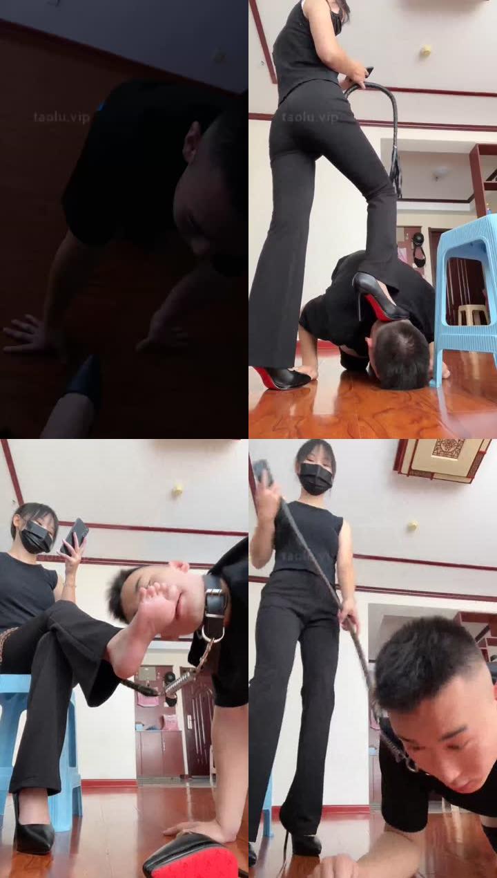 【悦主】调教脚奴舔脚深喉