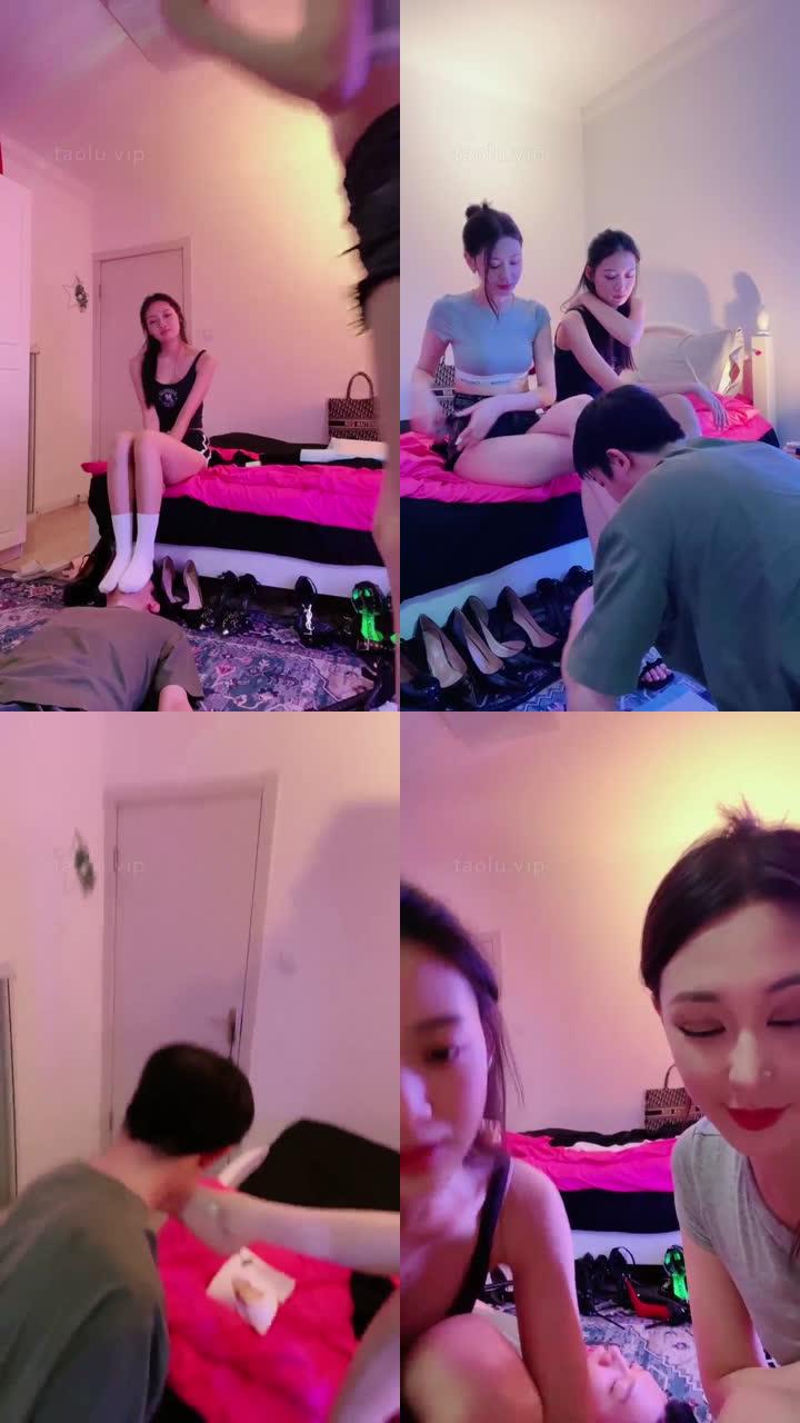 【艾琳】和姐妹玩小狗