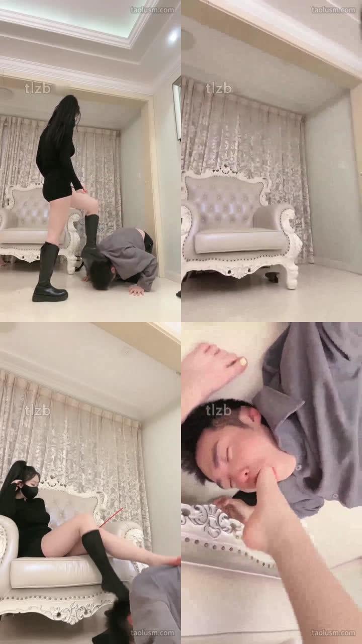 【桃幼幼】长靴虐脚奴