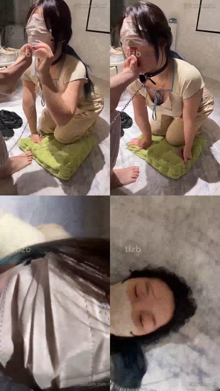 【橘子没熟】发骚母畜跪舔裸足掐脖子
