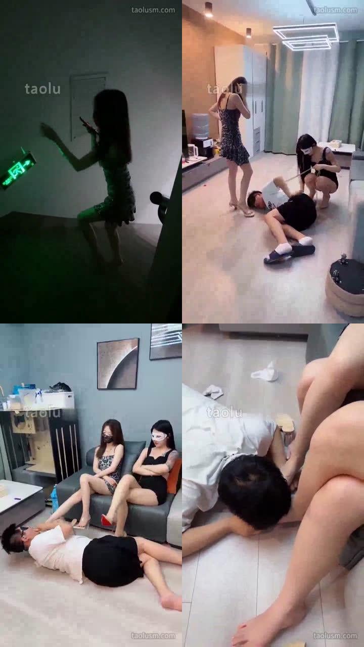 【婉凝】闺蜜做客双S捆绑狗虐打骑马踢踹袜子塞嘴脚耳光