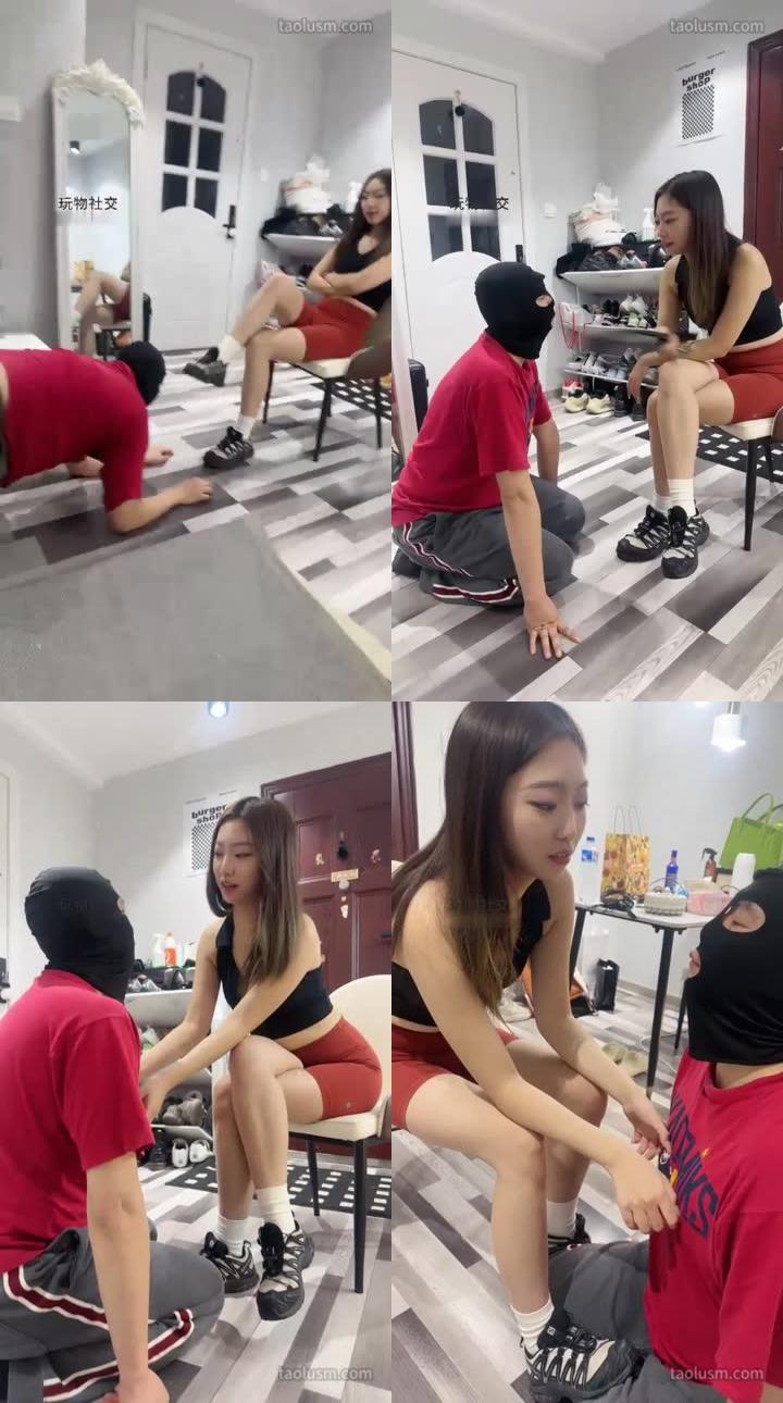 【Jenn情侣主】TJ鞭打虐乳耳光清理鞋底