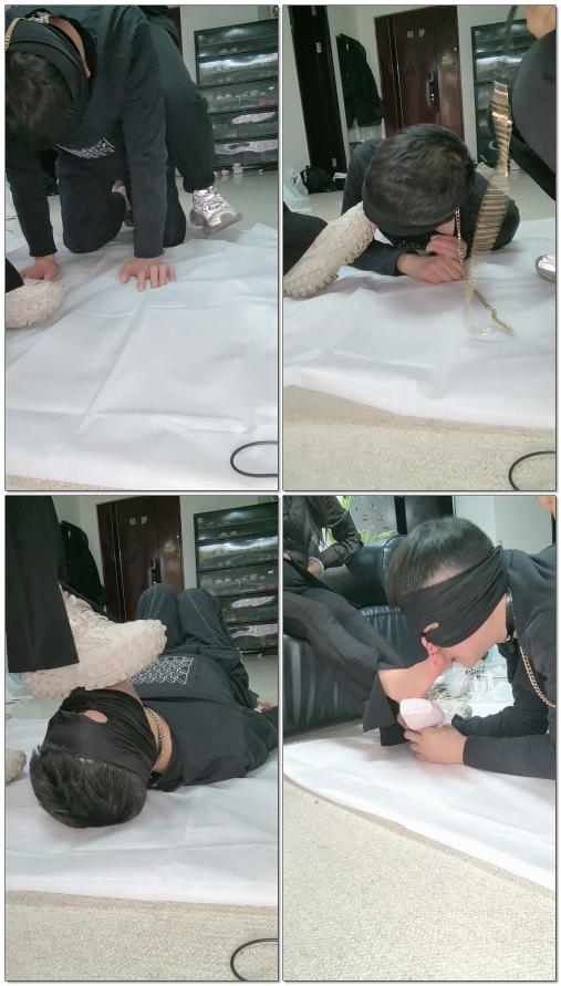 【京味芭比s】双女主裸足与运动鞋重度耳光舔鞋吃口水，喝洗脚水