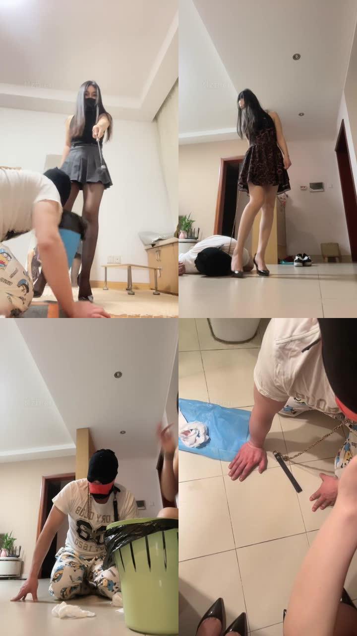 【艾拉】驯化厕奴-叼厕纸/清垃圾桶/胶带封嘴/清厕所【双视角版】