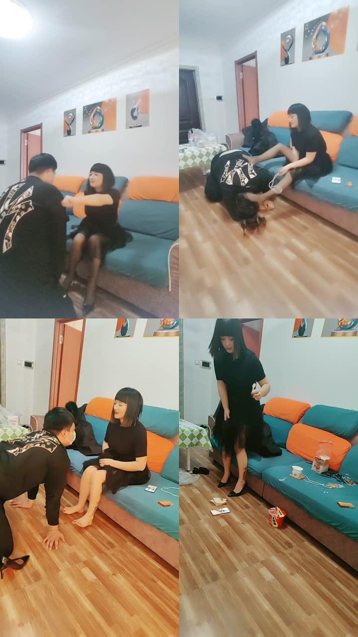 【大庆肇州S】打贱狗，脚踩面包片